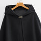 Women's Calf Length Cotton Lining Cloak