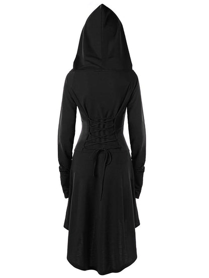 Womens Renaissance Costumes Hooded Robe Lace Up