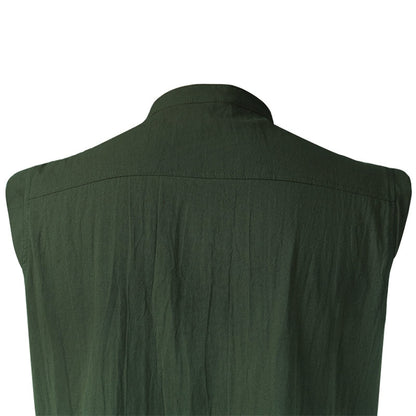 Sleeveless Short Torso Slit-Side Over Tunic