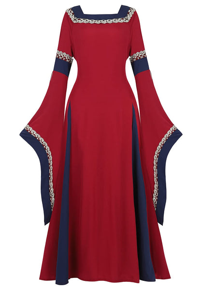 Medieval Dresses For Women Black Renaissance Dress Women Costumes Halloween Plus Size Witch Costume X-Small Blue6508