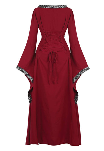 Renaissance Dresses for Women Medieval Costume Irish Long Over Dress Victorian Vintage Halloween X-Large 6508-dark Green