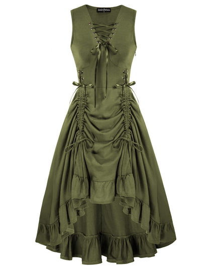 Scarlet Darkness Renaissance Faire Costume Women Lace Up