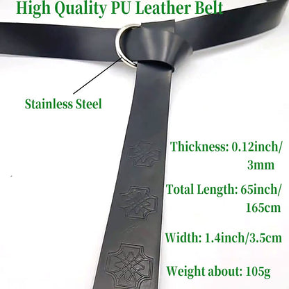 Dark Brown Celtic Knot Embossed PU Leather Medieval Viking Belt
