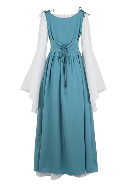 Renaissance Dresses for Women Medieval Costume Irish Long Over Dress Victorian Vintage Halloween X-Large 6508-dark Green