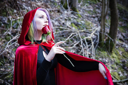 HOMELEX Black Witch Velvet Cloak Halloween Maleficent Hooded Cape Queen King Robe Outfit Renaissance Medieval Costume Green