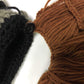YEKEYI Viking Beard Beanie Horn Hat Winter Warm Mask Knitted Wool Funny Skull Cap One Size Horn Brown