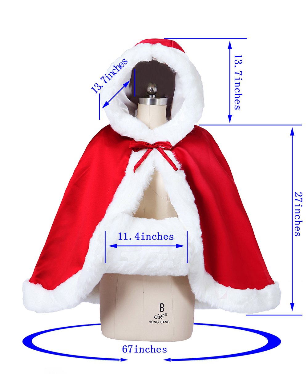 Fur Edged Wedding Capelet with Hood in 18 Colors