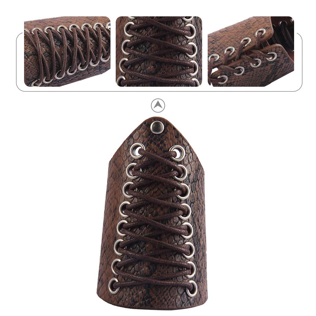 Leather Gauntlet Wristband Medieval Archery Bracers