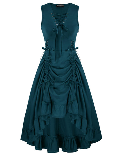 Scarlet Darkness Renaissance Faire Costume Women Lace Up
