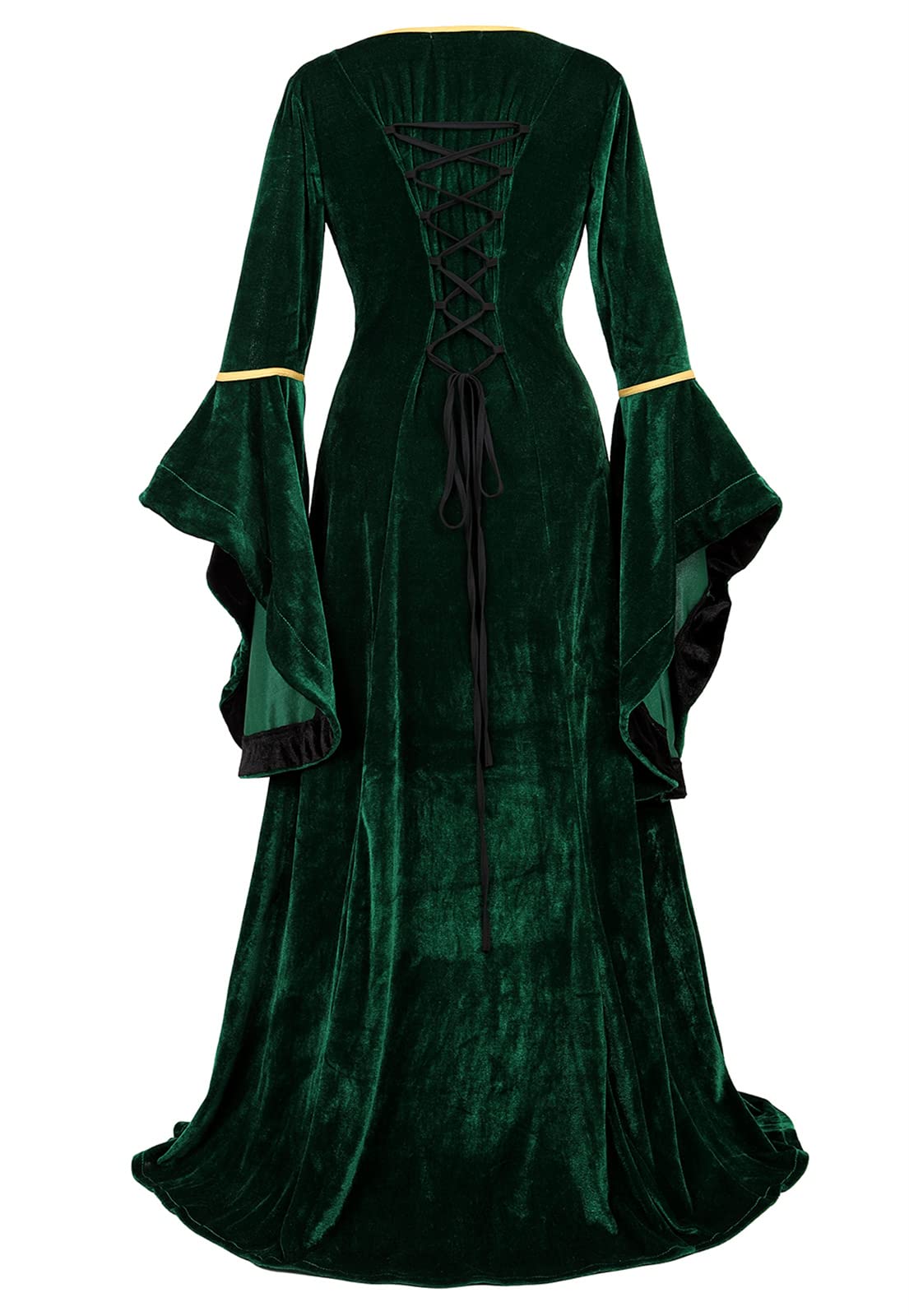 Black Women's Medieval Renaissance Costume Velvet Queen Dresses