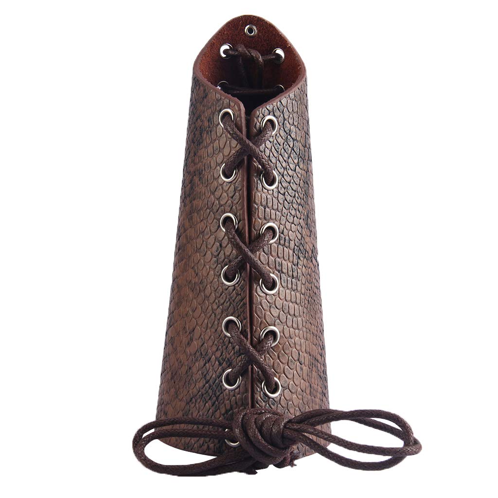 Leather Gauntlet Wristband Medieval Archery Bracers