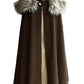 Mens Medieval Viking Cloak Fur Cape Cosplay Costume