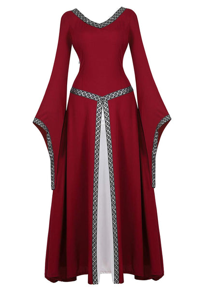 Renaissance Dresses for Women Medieval Costume Irish Long Over Dress Victorian Vintage Halloween X-Large 6508-dark Green
