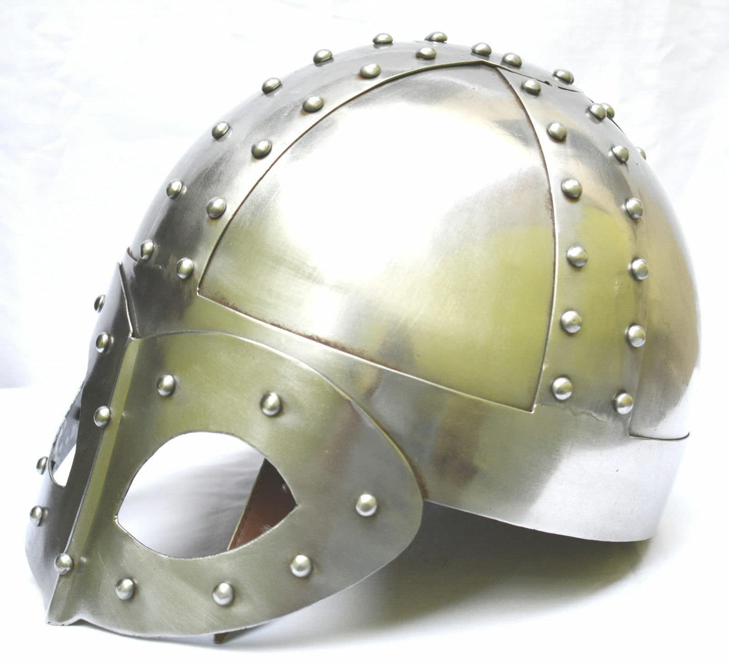 Bright Steel Gjermundbu Medieval Viking Helmet