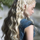 Mersi Silver Wigs for Women Costume Wig Long Braided Hair Wigs for Party Halloween (Silver) S039S