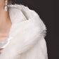 White Women's Wedding Cloak with Hood