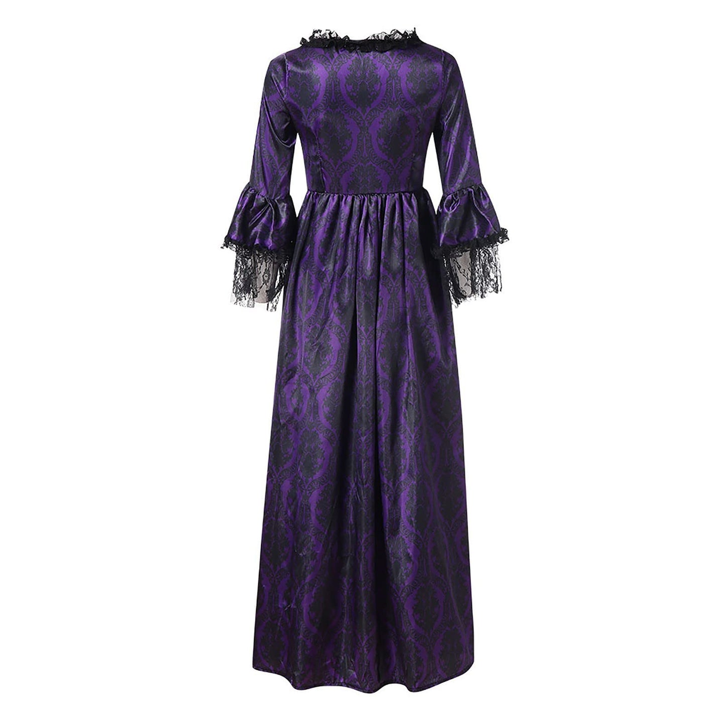 Wine Gothic Witch Medieval Wedding Dress Renaissance Dress for Women