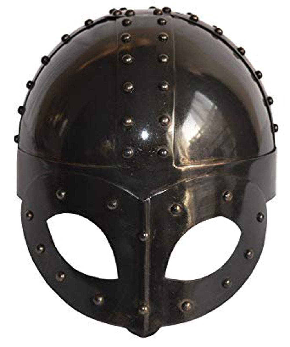 Black Steel Gjermundbu Medieval Viking Helmet