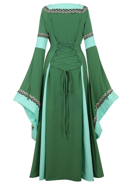 Medieval Dresses For Women Black Renaissance Dress Women Costumes Halloween Plus Size Witch Costume X-Small Blue6508
