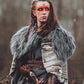 L'VOW Men's Viking Fur Collar Medieval Renaissance Wrap King Warrior Cape Shawl Halloween LARP Winter Cosplay Costume Brown-1