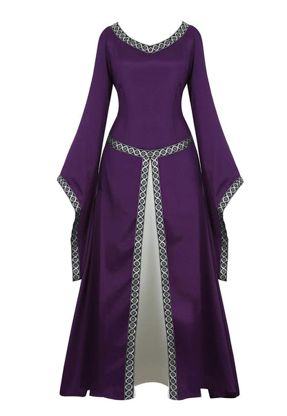 Renaissance Dresses for Women Medieval Costume Irish Long Over Dress Victorian Vintage Halloween X-Large 6508-dark Green