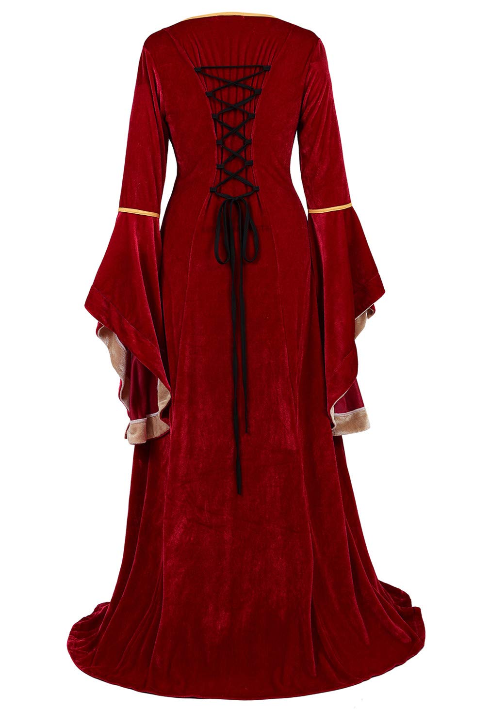 Black Women's Medieval Renaissance Costume Velvet Queen Dresses