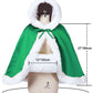 Fur Edged Wedding Capelet with Hood in 18 Colors