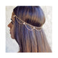 Campsis Gold Festival Sequins Head Chain Gyspy Headpiece Hair Accessories Jewelry for Women and Girls Style1