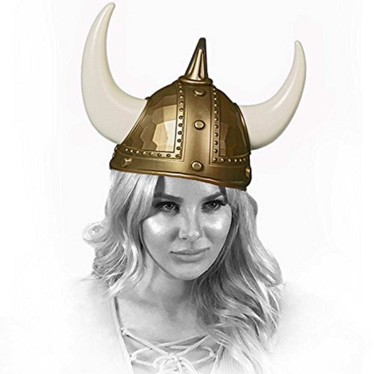 Medieval Viking Warrior Horns Plastic Hat Helmet