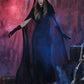 HOMELEX Black Witch Velvet Cloak Halloween Maleficent Hooded Cape Queen King Robe Outfit Renaissance Medieval Costume Green