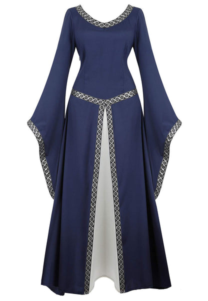 Renaissance Dresses for Women Medieval Costume Irish Long Over Dress Victorian Vintage Halloween X-Large 6508-dark Green