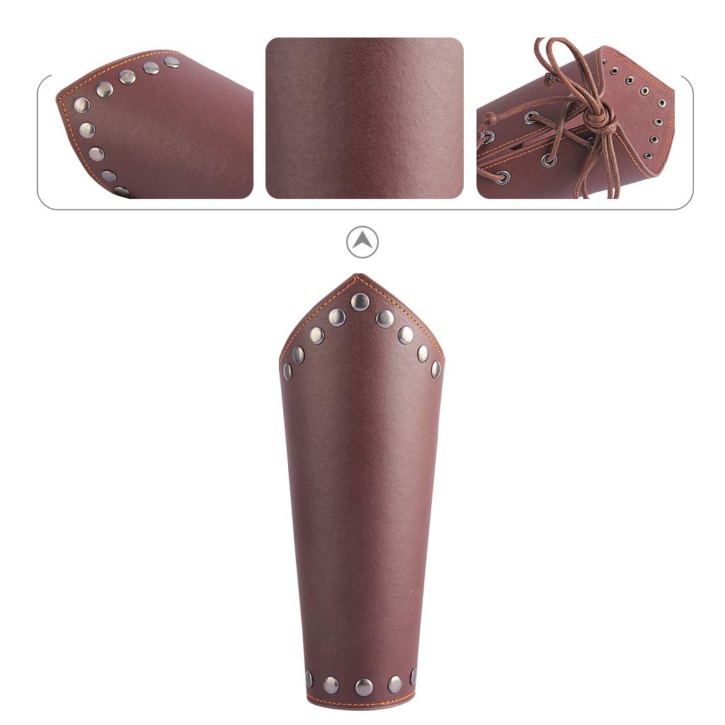 Leather Gauntlet Wristband Medieval Archery Bracers