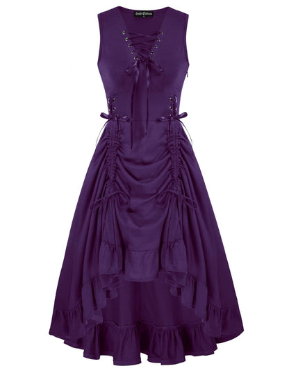 Scarlet Darkness Renaissance Faire Costume Women Lace Up