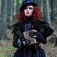 L'VOW Women' Natural Feather Shrug Cape Shawls Lace Collares for Halloween Cosplay Y1-black