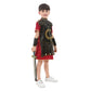 Funivals Boys Costume for Halloween Carnival，Boy Suit Role Play with Accessories Medium Viking Warrior