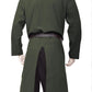 Mens Renaissance Tunic Pirate Viking Retro Medieval Shirt Gothic Victorian Halloween Costume Tee (Without Belt) Medium Green