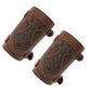 GelConnie Leather Gauntlet Wristband Viking Leather Arm Guard Medieval Armor Bracers Leather Armband Wrist Guards Cosplay Black Leather Bracers