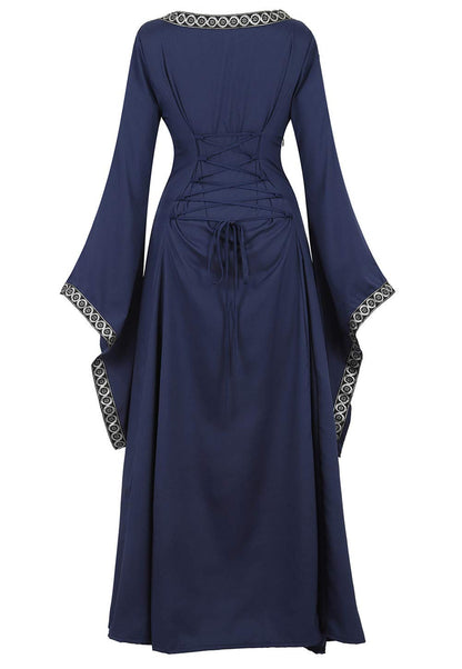 Renaissance Dresses for Women Medieval Costume Irish Long Over Dress Victorian Vintage Halloween X-Large 6508-dark Green