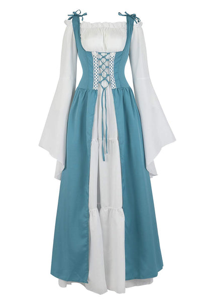 Renaissance Dresses for Women Medieval Costume Irish Long Over Dress Victorian Vintage Halloween X-Large 6508-dark Green