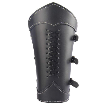 JAOYU Leather Bracer Medieval Vambrace Wrist Armor Arm Cuff Viking Arm Guard Leather Gauntlet Wristband LARP Accessories 2PCS Jyph060-brown