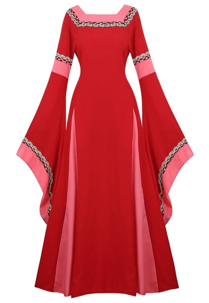 Medieval Dresses For Women Black Renaissance Dress Women Costumes Halloween Plus Size Witch Costume X-Small Blue6508