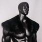 L'VOW Men's Viking Fur Collar Medieval Renaissance Wrap King Warrior Cape Shawl Halloween LARP Winter Cosplay Costume Brown-1