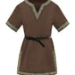 Gafeng Kids Medieval Knight Costume Tunic Renaissance V Neck Shirt Viking Vintage Warrior Halloween Tops Black 10-12 Years