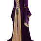 Black Women's Medieval Renaissance Costume Velvet Queen Dresses