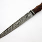 REG-2197 - Custom Handmade Damascus Steel 17 Inches Dirk Blade Knife - Perfect Grip Rose Wood Handle Scottish Dir