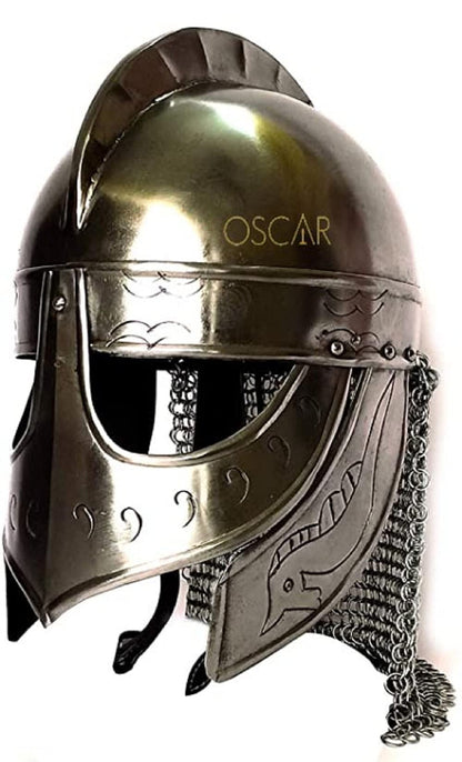 Viking Wolf Armor Helmet with chainmail