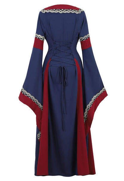 Medieval Dresses For Women Black Renaissance Dress Women Costumes Halloween Plus Size Witch Costume X-Small Blue6508