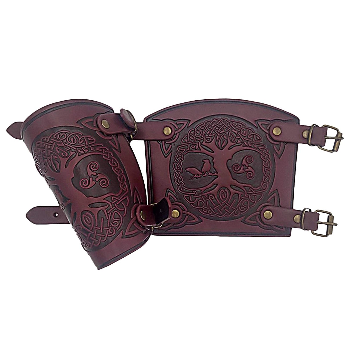 Jeilwiy Viking Bracers Medieval Leather Bracers