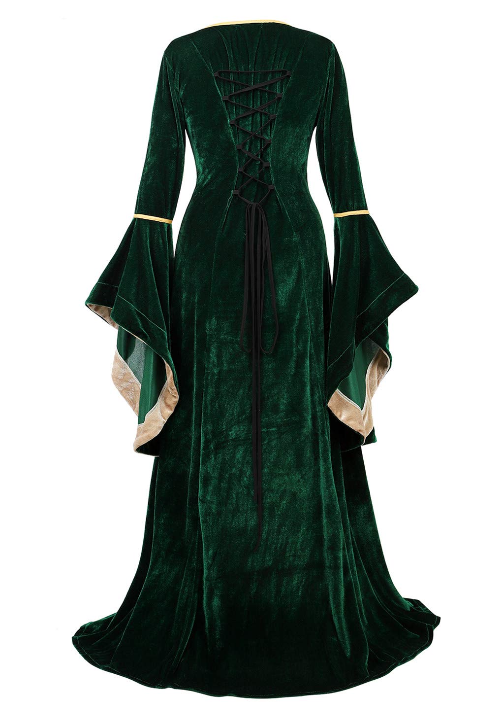 Black Women's Medieval Renaissance Costume Velvet Queen Dresses