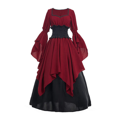 Ruched-Middle Gathered-Sleeve Underdress